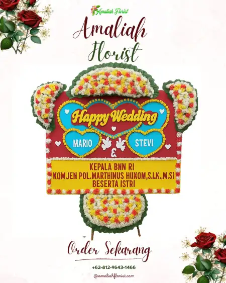 Papan Bunga Pernikahan Klampis Barat